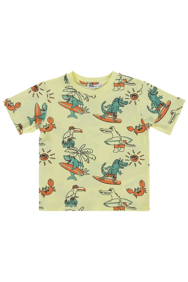 T-shirt garçon, 2-5 ans, jaune clair - Lot T-shirt garçon, 2-5 ans, jaune clair - Lot