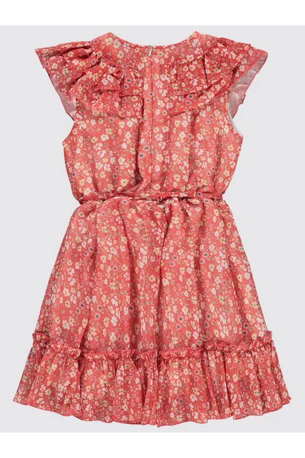 Girl's Vest and Dress 6-9 Years Old Coral - Package