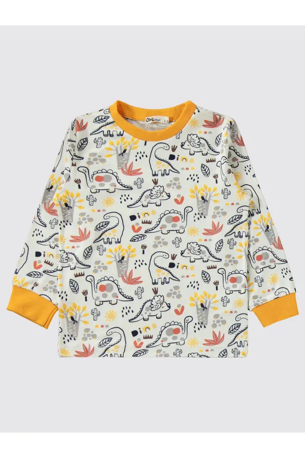 Ensemble pyjama garçon 2-5 ans moutarde - Emballage