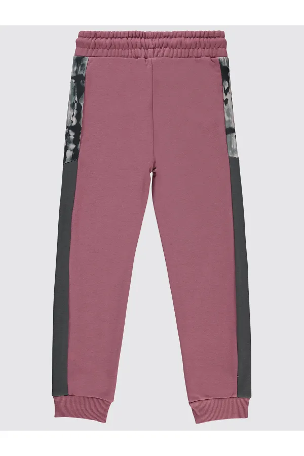 Bas de survêtement fille 10-13 ans, couleur brique pâle - Lot