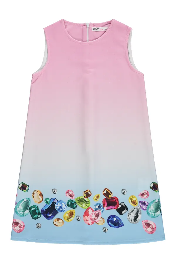 Kız Çocuk Jile ve Elbise 6-9 Yaş Ekru - Paket