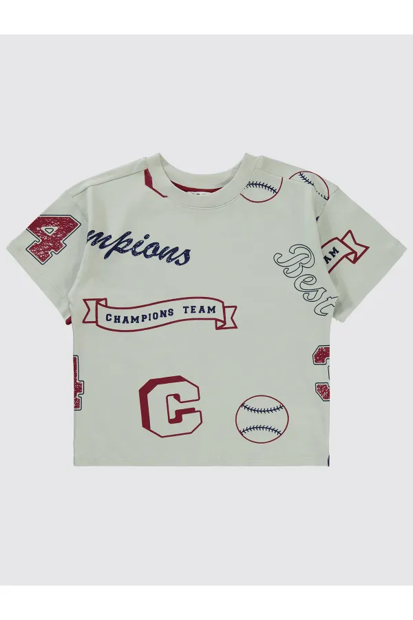 Boys T-Shirt 6-9 Years Old Claret Red - Package