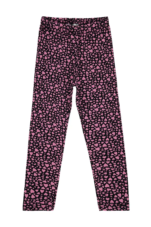 Leggings pour filles Km 6-9 ans Noir-Rose - Lot
