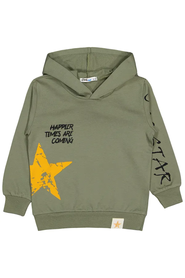Boys Sweatshirt 2-5 Years Khaki - Package