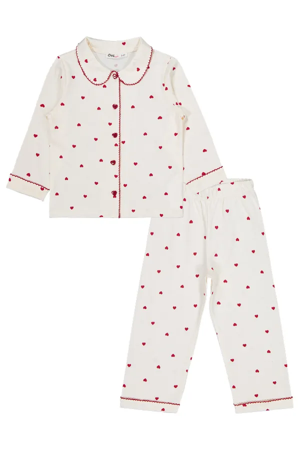 Girls Pajama Set 2-5 Years Old Ecru - Package