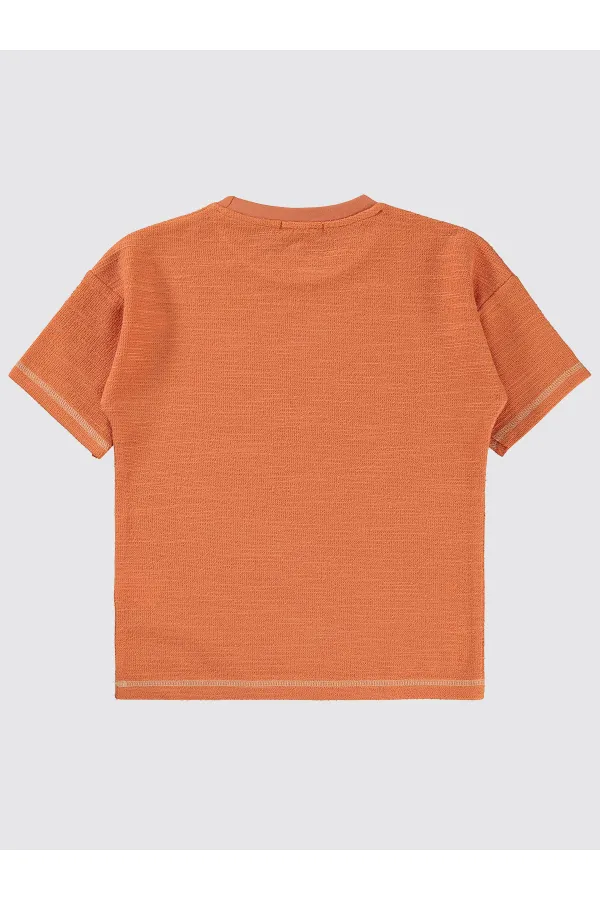 Lot de T-shirts orange pour garçons de 6 à 9 ans