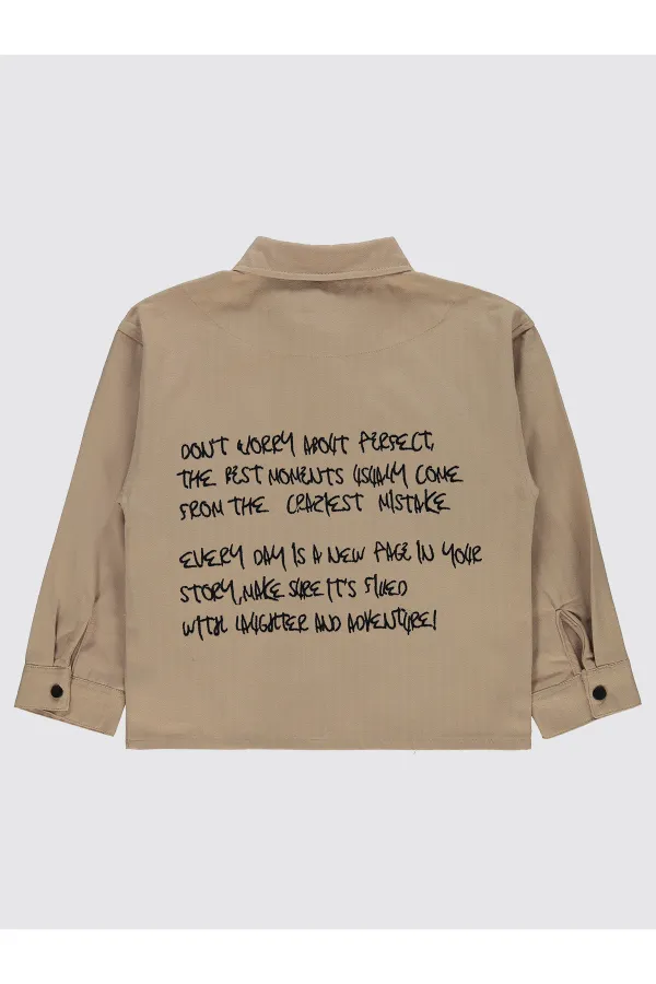 Erkek Çocuk Gömlek 6-9 Yaş Vizon - Paket