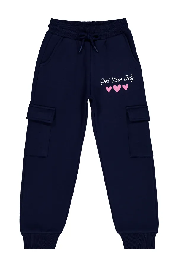 Kız Çocuk Eşofman Altı 6-9 Yaş Lacivert - Paket