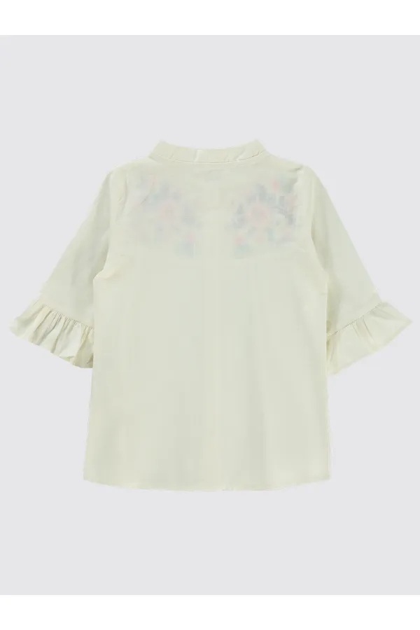 Girl's Shirt 6-9 Years Old Ecru - Package
