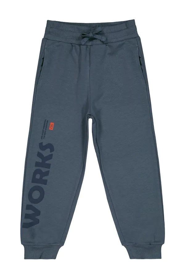 Bas de survêtement garçon 10-13 ans anthracite clair - Emballage