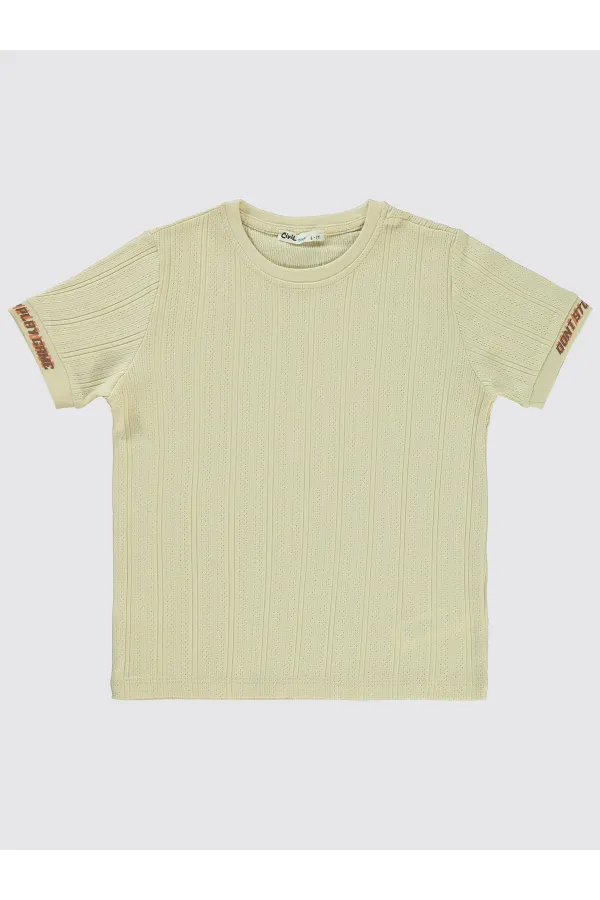 Boys T-Shirt 6-9 Years Old Stone Color - Pack