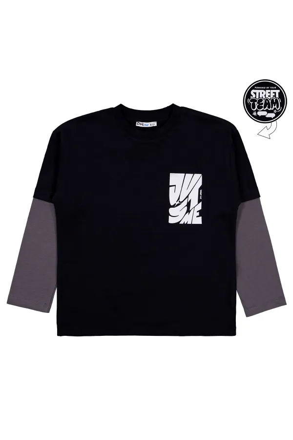 Boys Sweatshirt 6-9 Years Black - Pack