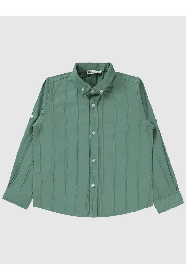 Chemise garçon 10-13 ans kaki - Emballage