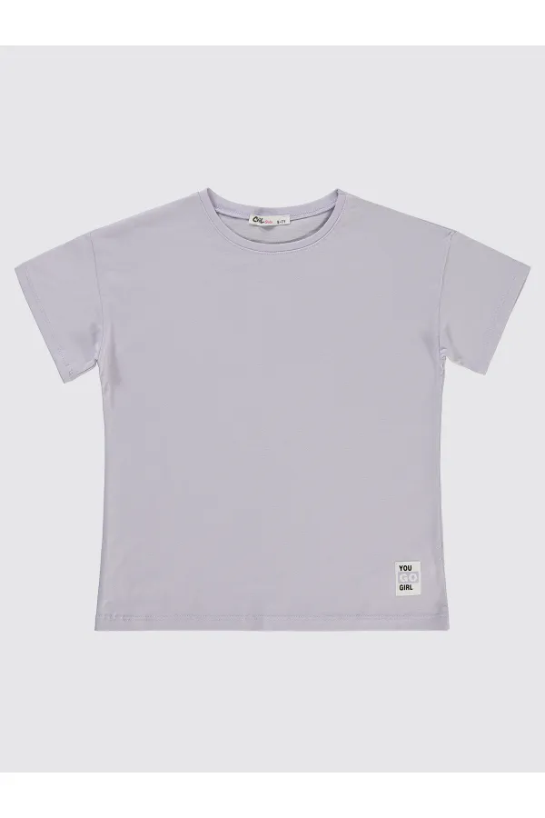 Girls' T-Shirt 6-9 Years Old Galactic Lilac - Package