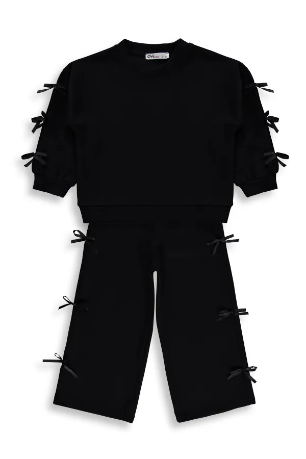 Ensemble de survêtement pour filles, 2-5 ans, noir - Lot