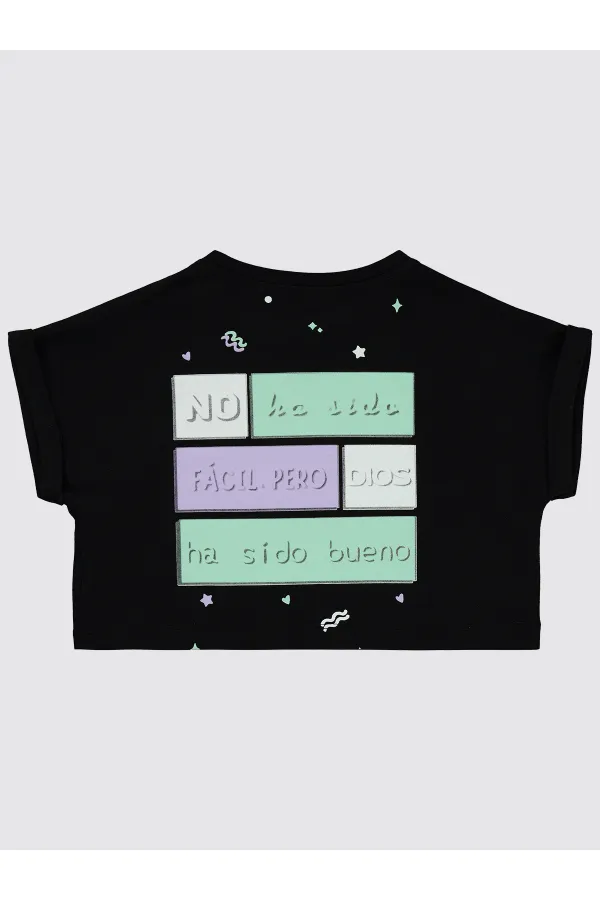 Girls T-Shirt 2-5 Years Old Black - Pack