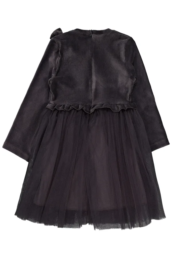 Ensemble gilet et robe anthracite pour fille de 6 à 9 ans - Paquet