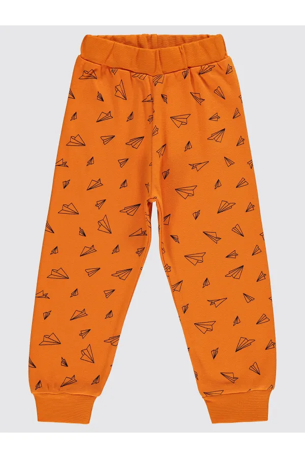 Bas de survêtement garçon 2-5 ans orange foncé - Lot