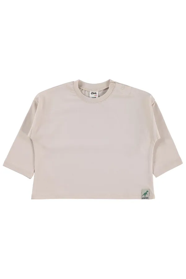 Bebek Sweatshirt 0-24 Ay Taş Rengi - Paket