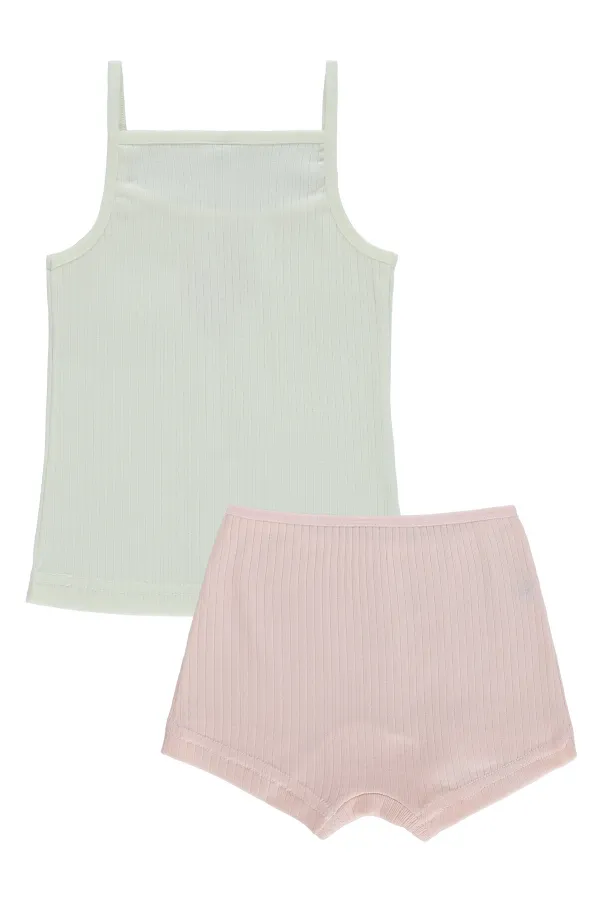 Ensemble de sous-vêtements pour filles 2-9 ans, couleur saumon - Lot