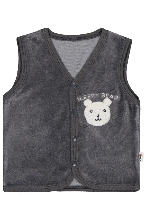 Baby Vest 0-24 Months Dark Gray - Pack