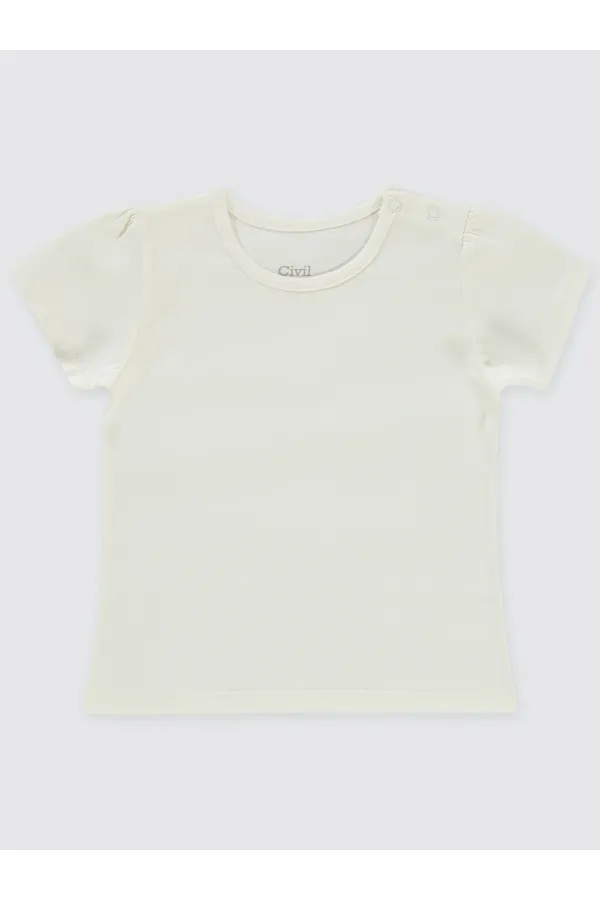 Lot de T-shirts bébé 0-24 mois écru