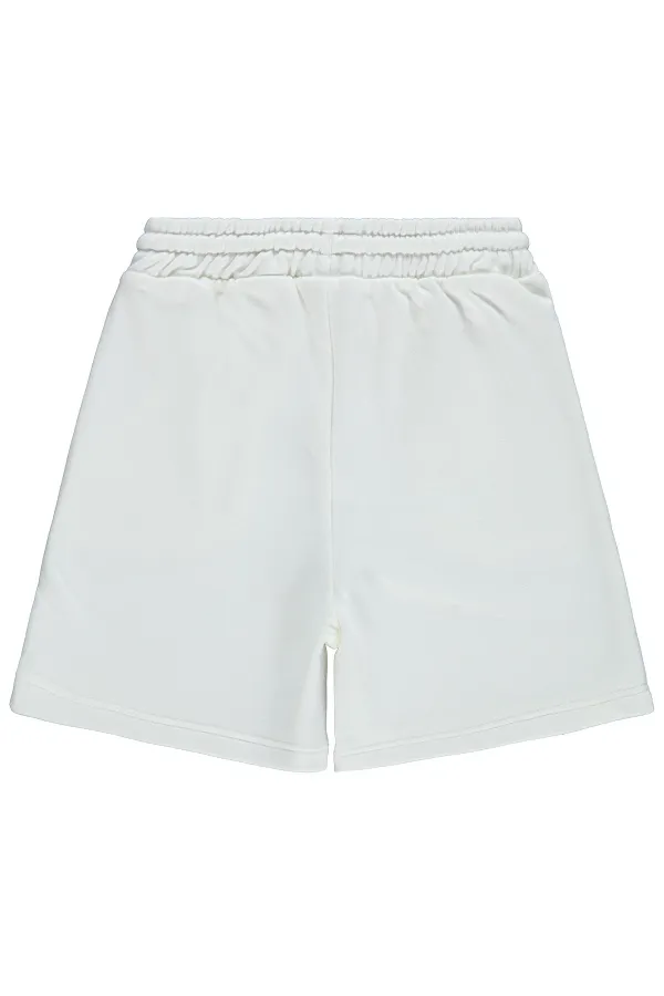 Kız Çocuk Şort 6-9 Yaş Kırık Beyaz - Paket