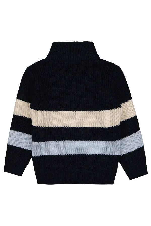 Gilet garçon bleu marine 2-5 ans - Emballage