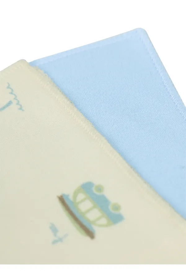 Bebek Ağız Bezi ve Mendili 0-24 Ay Mavi - Paket