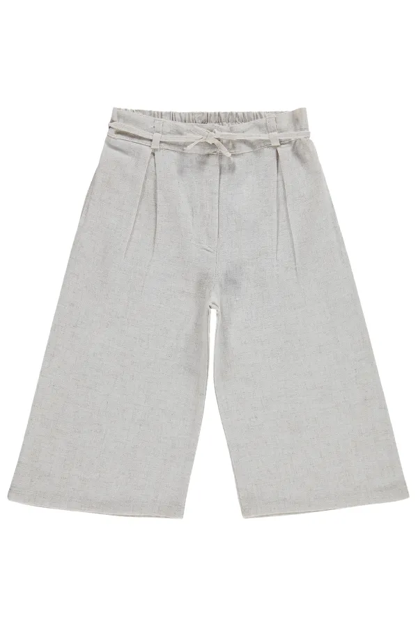 Kız Çocuk Pantolon 10-13 Yaş Kırık Beyaz - Paket