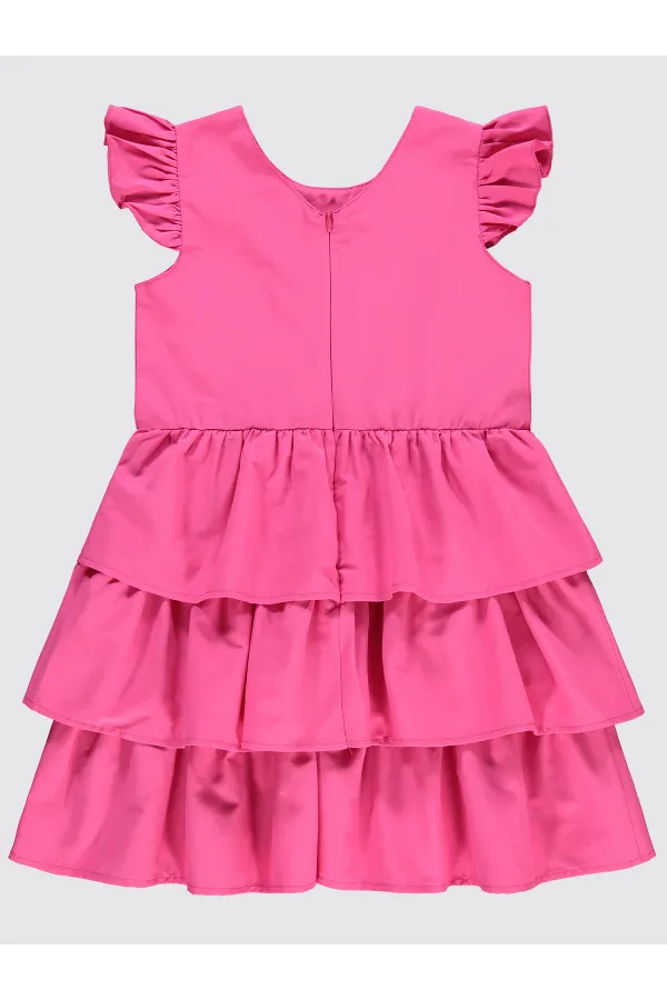 Kız Çocuk Jile ve Elbise 6-9 Yaş Fuşya - Paket
