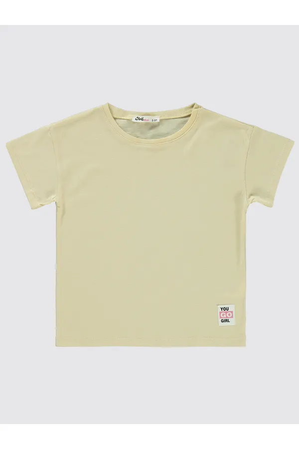 T-shirt fille 2-5 ans, motif arbre blond - Emballage