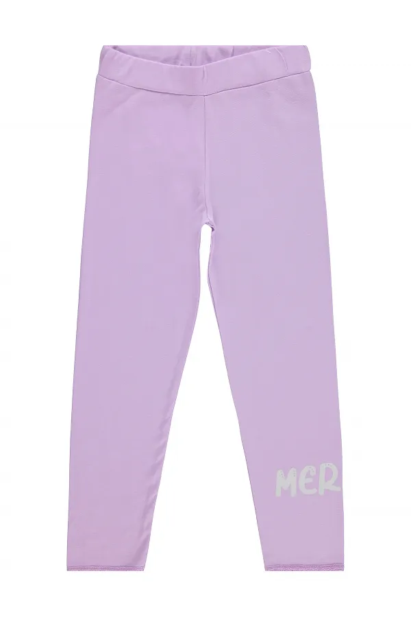 Leggings pour filles, 6-9 ans, lilas - Lot