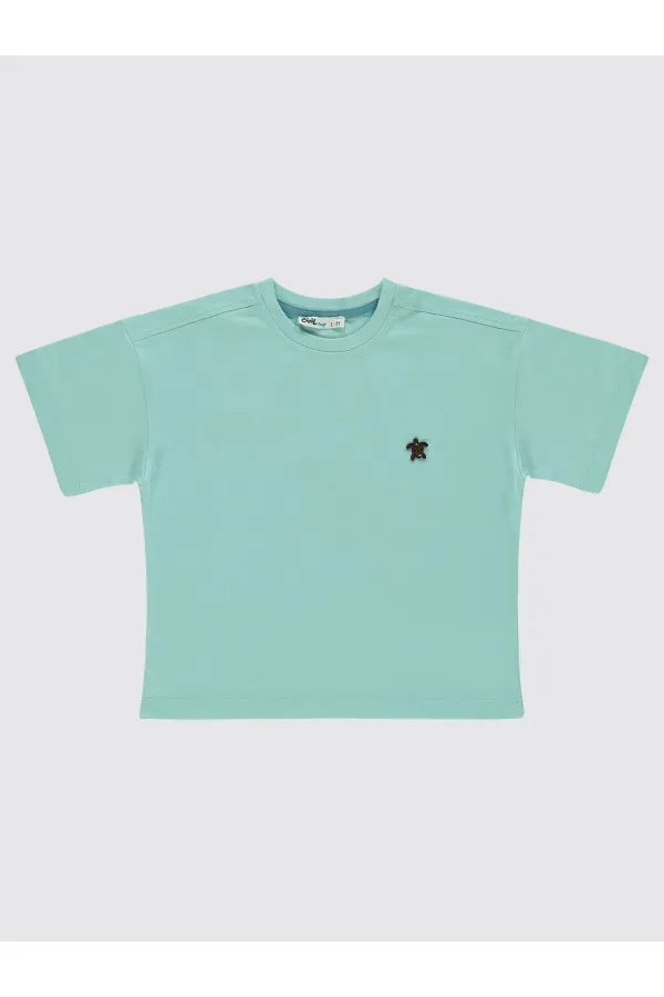 Erkek Çocuk Tişört 2-5 Yaş Turkuaz - Paket