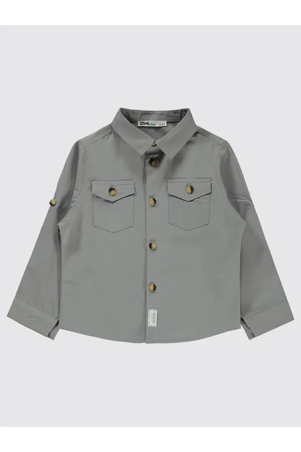 Chemise grise pour garçon de 2 à 5 ans - Lot