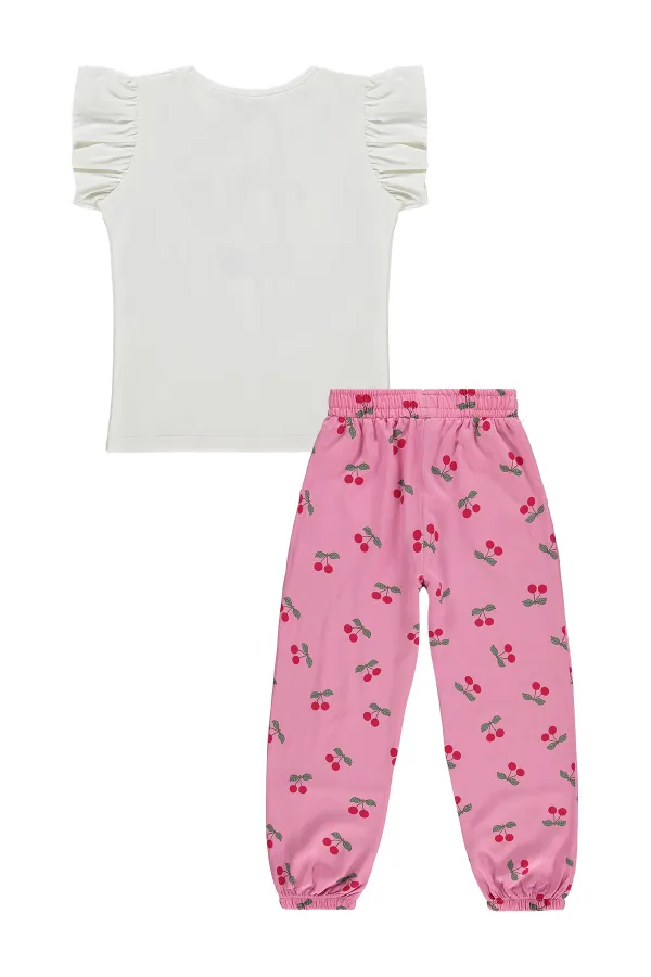 Kız Çocuk Takım 6-9 Yaş Ekru - Paket