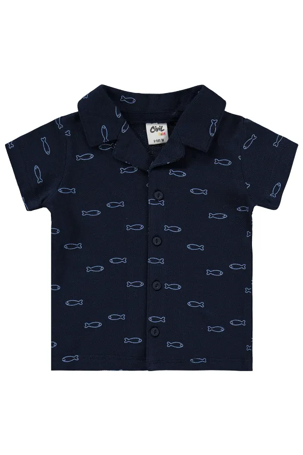 Ensemble bébé 0-24 mois bleu marine - Emballage