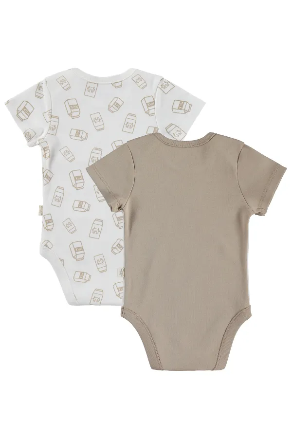 Bebek Çıtçıtlı Badi 0-24 Ay Ekru - Paket