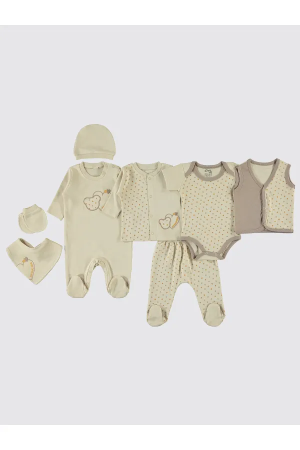 Baby Bodysuit Sets 0-24 Months Brown - Package