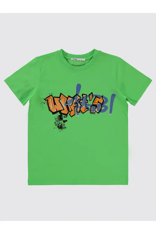 Boys T-Shirt 6-9 Years Green - Pack