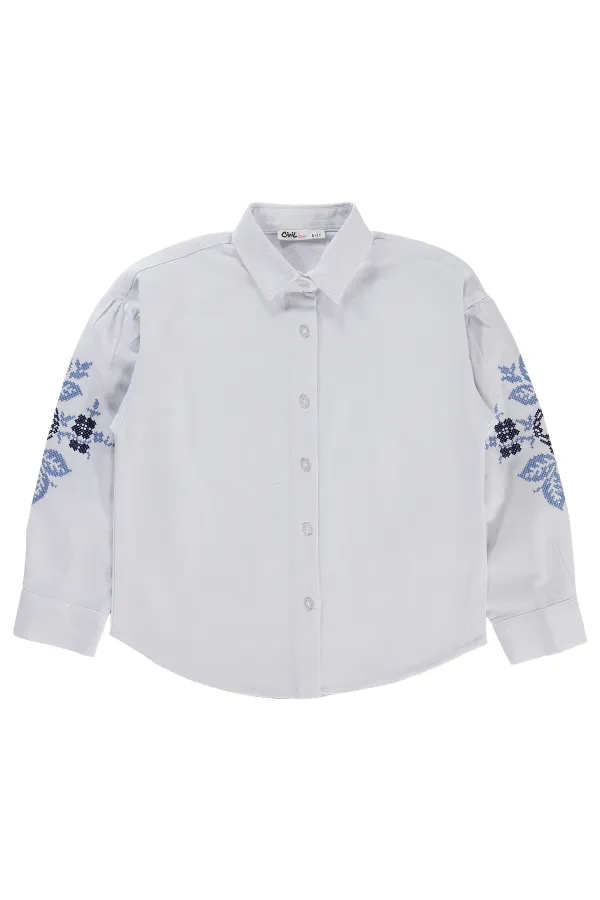 Girls' Shirt, Ages 6-9, White - Pack