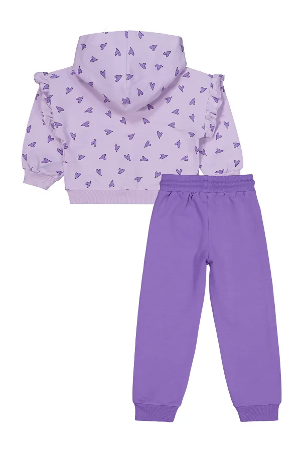 Ensemble de survêtement pour filles de 2 à 5 ans, lilas - Emballage