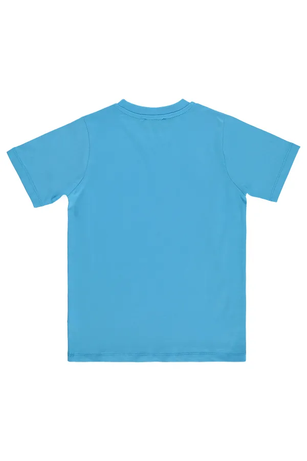T-shirt garçon, 10-13 ans, bleu foncé - Lot