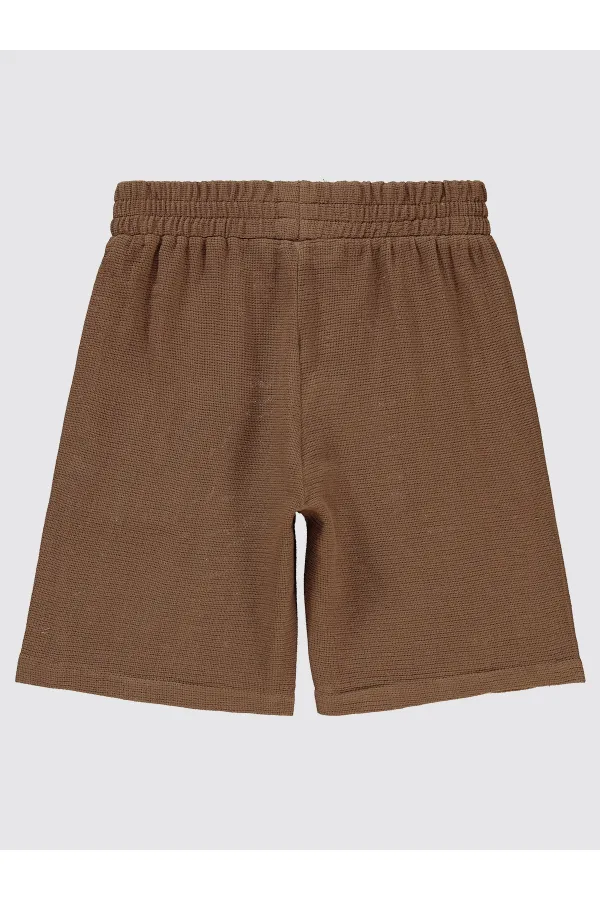 Erkek Çocuk Şort 6-9 Yaş Kahve - Paket