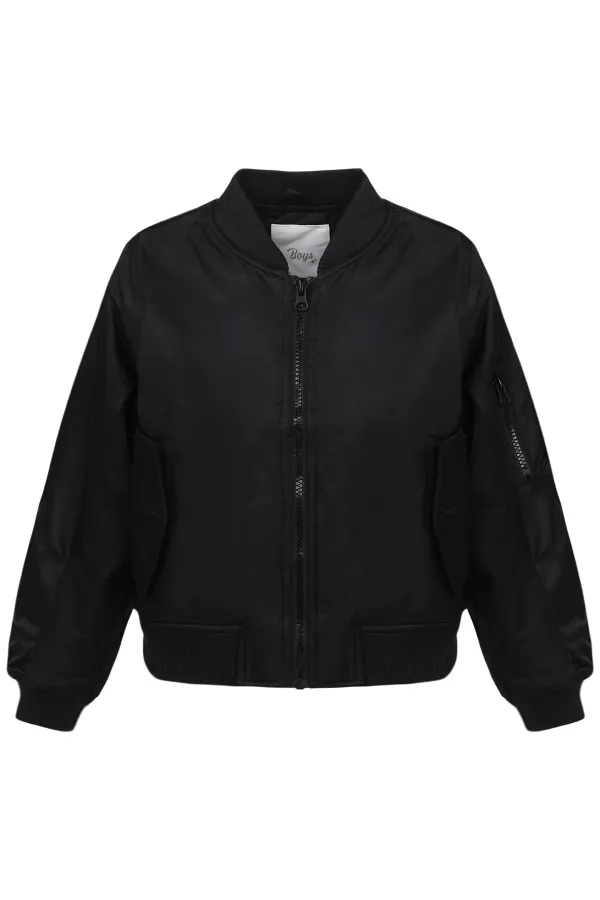 Erkek Çocuk Mont 6-9 Yaş Siyah - Paket