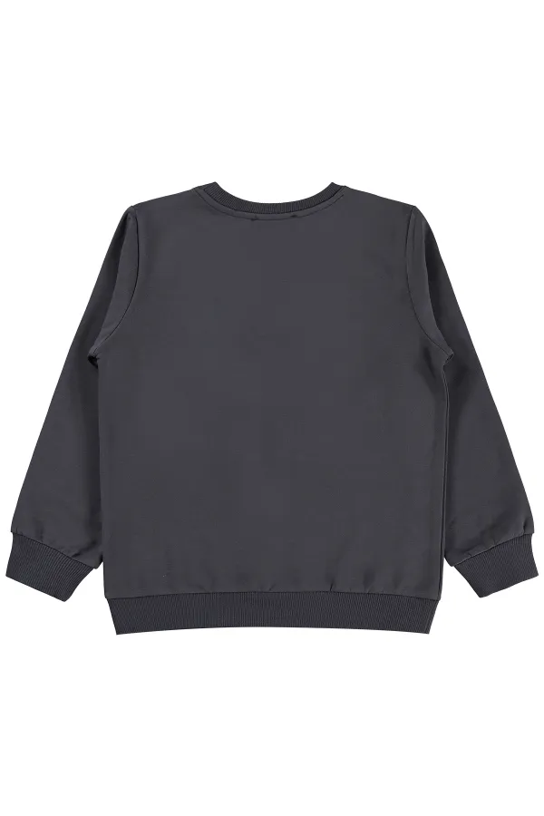 Sweat-shirt pour fille, 6-9 ans, anthracite - Emballage