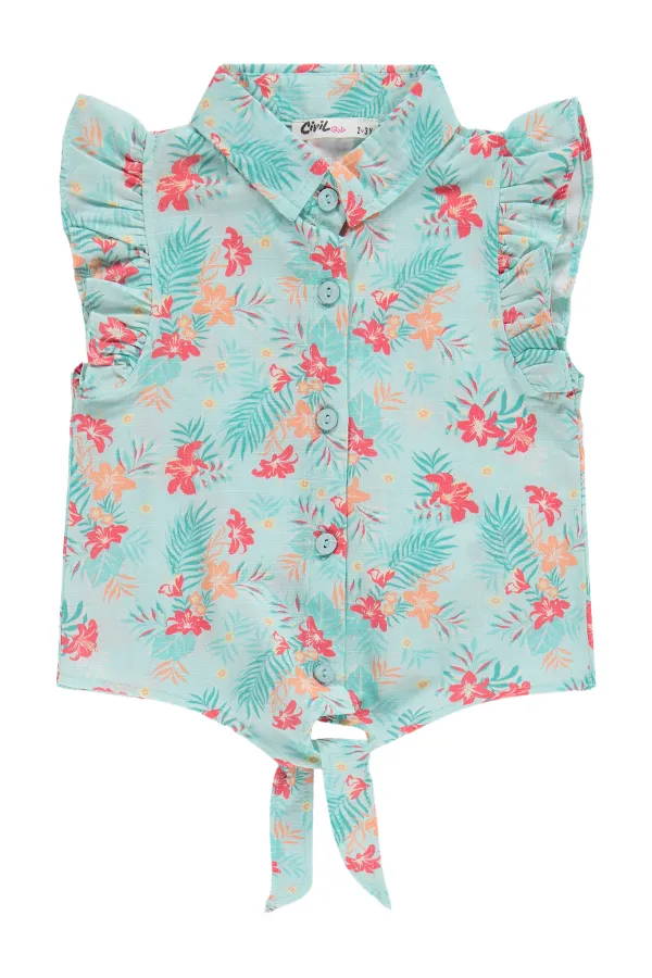 Kız Çocuk Takım 2-5 Yaş Mint-Kırık Beyaz - Paket