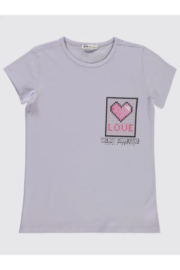 Kız Çocuk Tişört 10-13 Yaş Nazik Lavanta - Paket