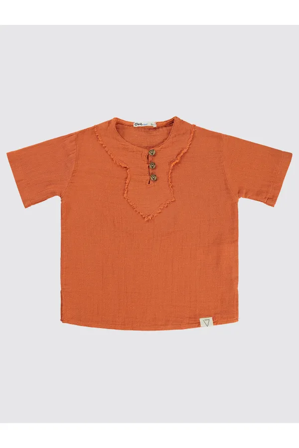 Boy Shirt 6-9 Years Orange - Package