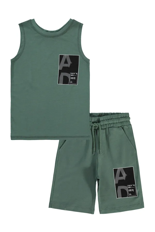 Boys Suit 6-9 Years Old Dark Khaki - Package